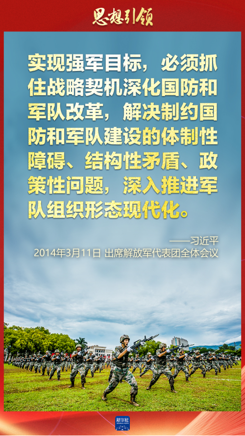 思想引領(lǐng)｜兩會上，習(xí)主席這樣談強軍之路