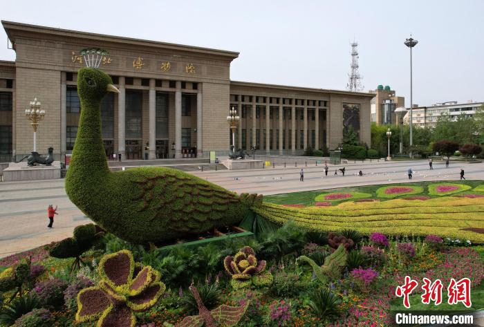 圖為航拍花壇。(無人機(jī)照片) 翟羽佳 攝