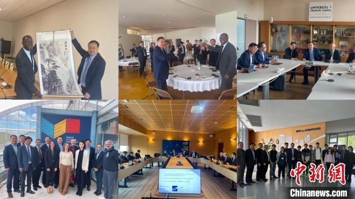 圖為法國站訪問留影?！“不沾髮W(xué)供圖。