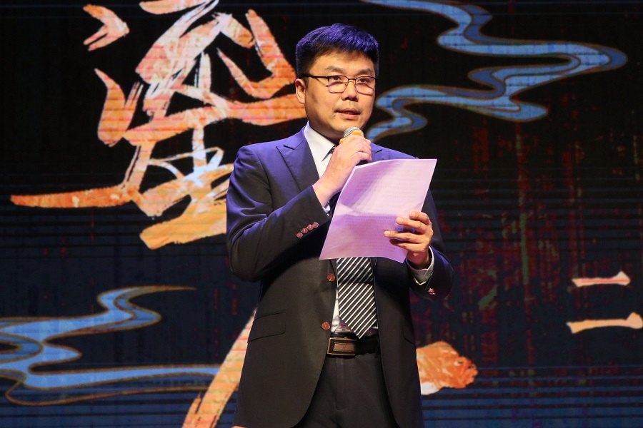 北京外國語大學(xué)黨委常委、副校長趙剛在活動現(xiàn)場講話。主辦方供圖