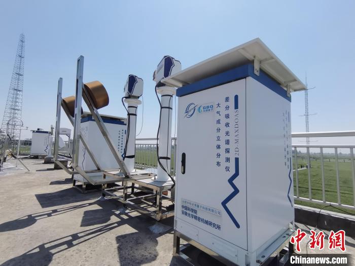 壽縣國家氣候觀象臺內(nèi)各種觀測設(shè)備?！侨?攝