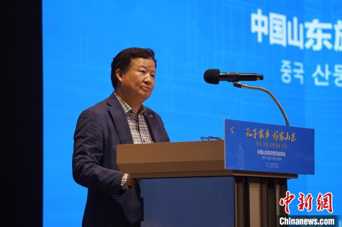 韓國一般旅游業(yè)協(xié)會副會長白承弻致辭?！⑿?攝