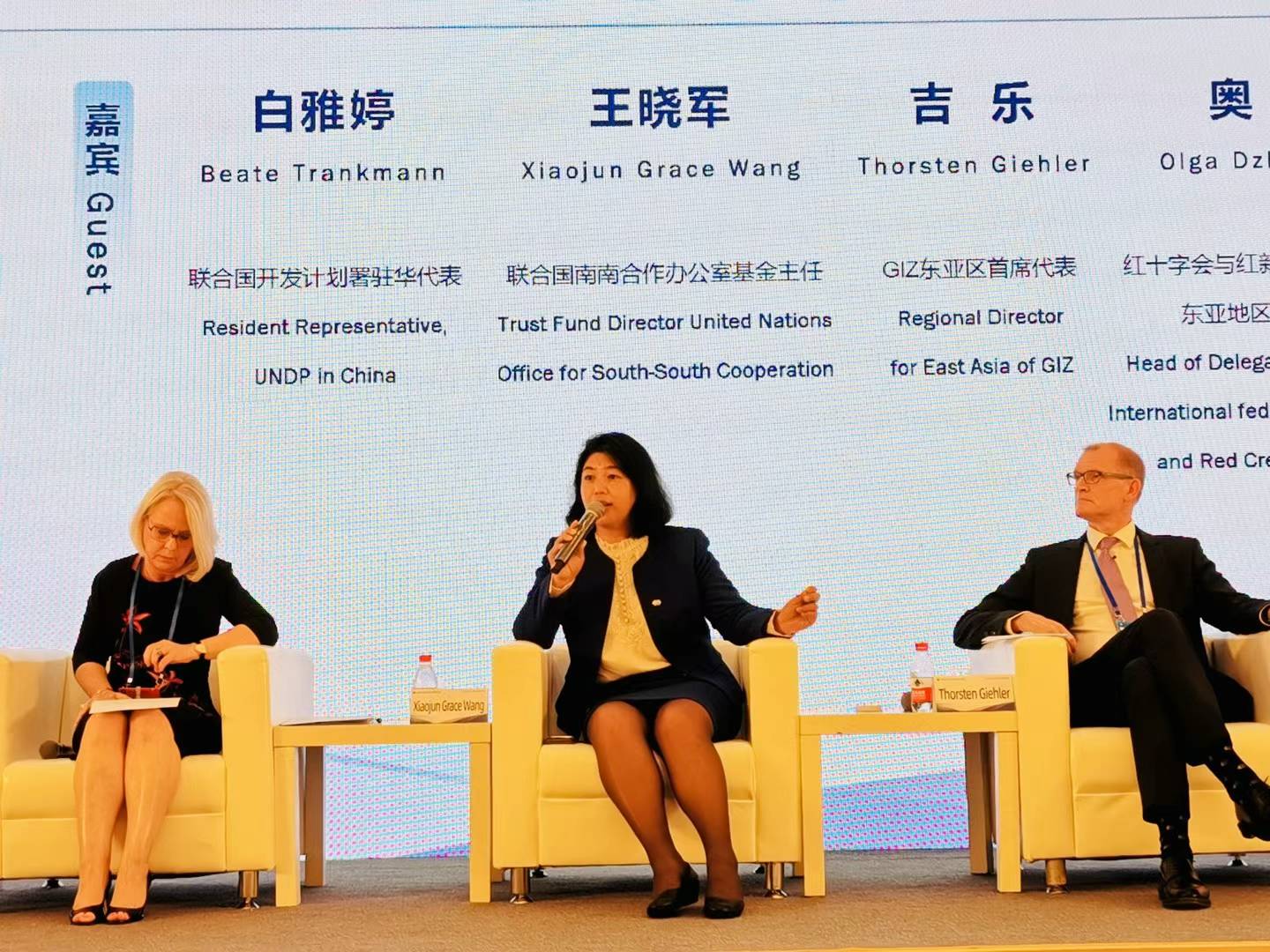 聯(lián)合國(guó)南南合作辦公室基金主任王曉軍出席全球共享發(fā)展行動(dòng)論壇首屆高級(jí)別會(huì)議分論壇討論。受訪者供圖