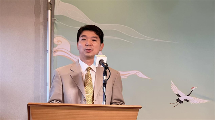 中國駐東京旅游辦事處主任歐陽安致辭。中國駐東京旅游辦事處供圖