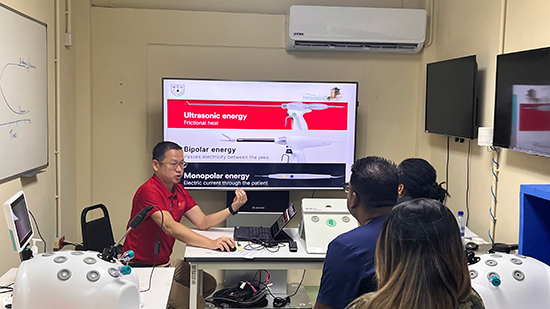 培訓(xùn)現(xiàn)場。第18期援圭亞那醫(yī)療隊(duì)供圖