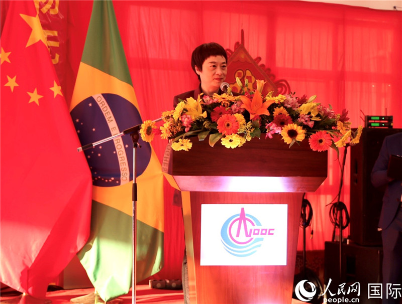 駐里約熱內(nèi)盧總領(lǐng)事田敏致辭。人民網(wǎng)記者宋亦然攝