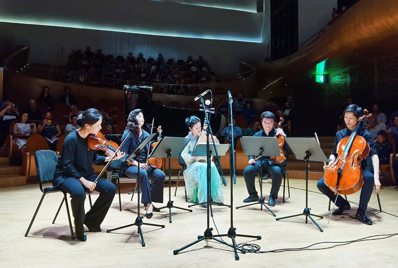 “古老文明的現(xiàn)代回聲——中國當(dāng)代作曲家室內(nèi)樂作品音樂會”在意大利舉行。中國駐意大利使館供圖