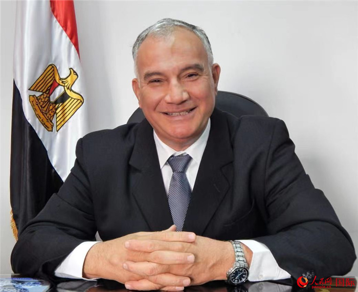 埃及著名國際問題專家哈桑·拉杰布。人民網(wǎng)記者 黃培昭攝