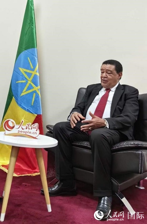 穆拉圖·特肖梅接受人民網(wǎng)專訪。人民網(wǎng)記者 陳星星攝