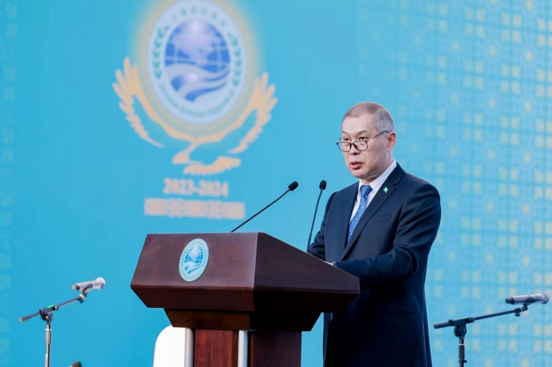 哈薩克斯坦駐華大使努雷舍夫致辭。主辦方供圖