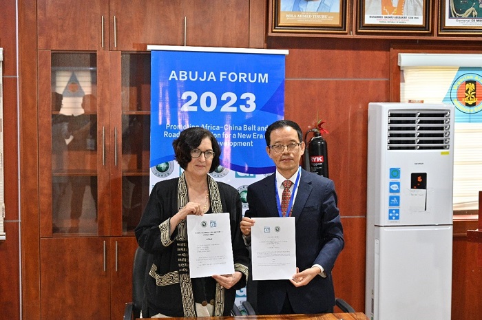 浙江師范大學非洲研究院與尼日利亞古紹研究所續(xù)簽戰(zhàn)略合作協(xié)議。浙江師范大學非洲研究院供圖