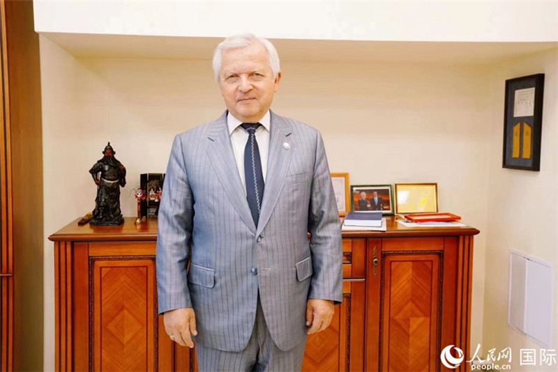 阿納托利·托濟(jì)克接受人民網(wǎng)記者專訪。人民網(wǎng) 皇甫萬(wàn)里 攝