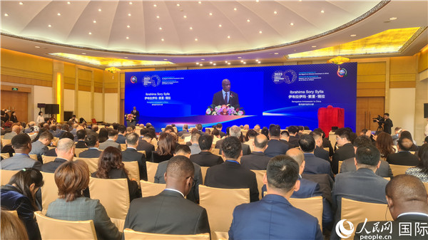 塞內(nèi)加爾駐華大使致辭。人民網(wǎng)記者 萬宇攝