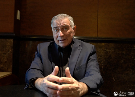 美中航空遺產(chǎn)基金會(huì)主席杰弗里·格林接受人民網(wǎng)專訪。 人民網(wǎng) 趙瞳攝