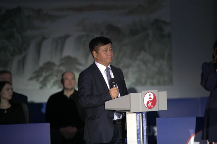 中國駐俄羅斯大使張漢暉致辭。駐俄羅斯大使館供圖