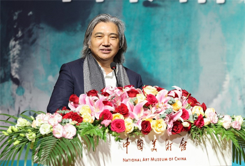 吳為山致辭。主辦方供圖