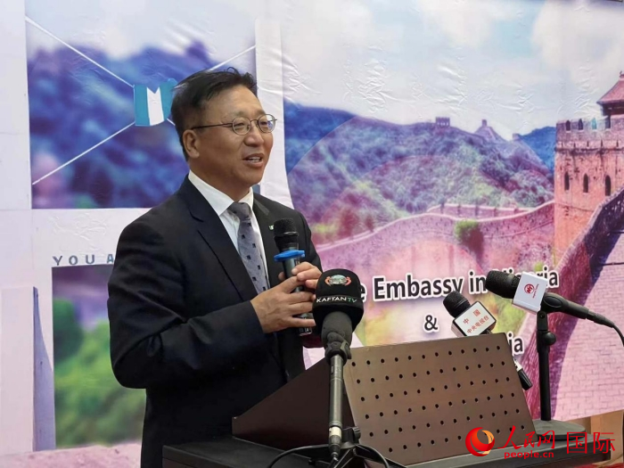 中國(guó)駐尼日利亞大使崔建春發(fā)表主旨演講。人民網(wǎng)記者 姜宣攝