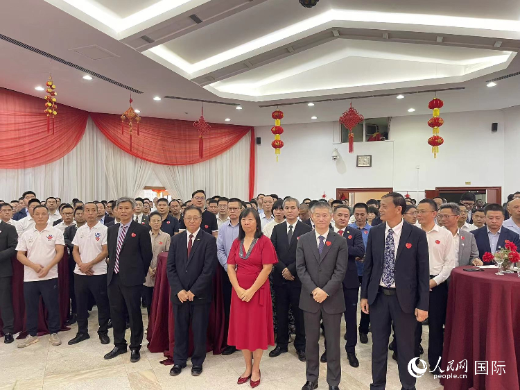 駐尼日利亞使館春節(jié)招待會(huì)現(xiàn)場(chǎng)。人民網(wǎng)記者 姜宣攝