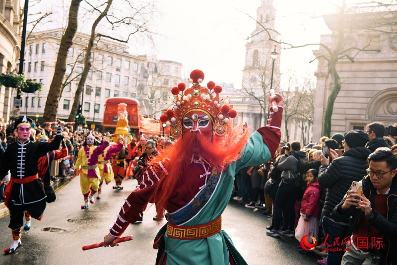 倫敦新春慶典現(xiàn)場(chǎng)。人民網(wǎng) 郭錦標(biāo)、楊浩鵬攝