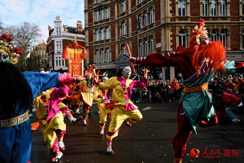 倫敦新春慶典現(xiàn)場(chǎng)。人民網(wǎng) 郭錦標(biāo)、楊浩鵬攝