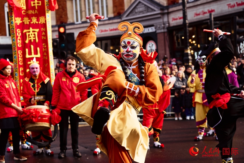 倫敦新春慶典現(xiàn)場(chǎng)。人民網(wǎng) 郭錦標(biāo)、楊浩鵬攝