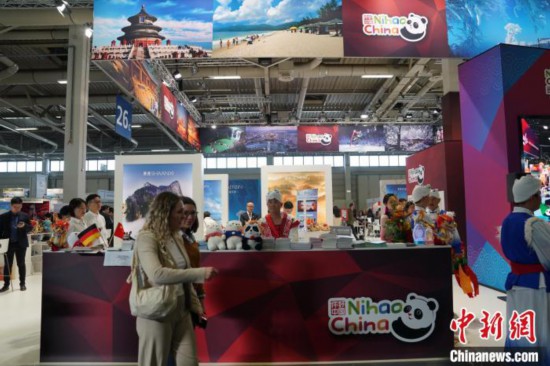  3月5日，2024年柏林國際旅游交易會(ITB)在柏林會展中心拉開帷幕。以“你好！中國”為主題的中國展區(qū)當日亮相展會。中新社記者 馬秀秀 攝