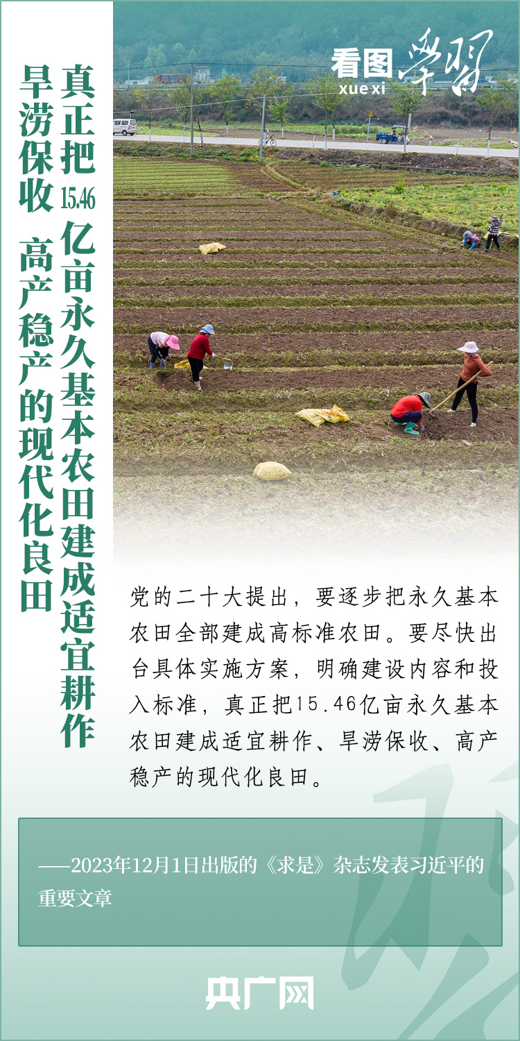 看圖學(xué)習(xí)丨推廣良田、良種、良法、良機 給農(nóng)業(yè)現(xiàn)代化插上科技的翅膀