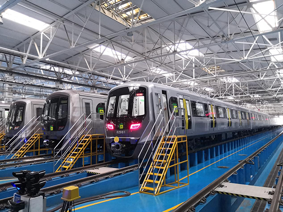 石家莊地鐵二號線列車。 中車齊車集團石家莊公司供圖