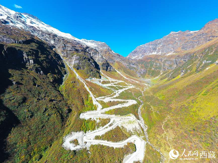 圖為西藏林芝市墨脫縣境內(nèi)，植被隨山體升高而變化。