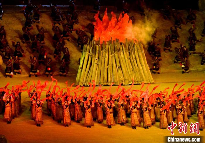 3月17日，西藏拉薩，《文成公主》大型史詩劇演出現(xiàn)場(chǎng)?！±盍?攝