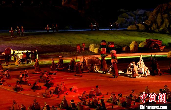 3月17日，西藏拉薩，《文成公主》大型史詩劇演出現(xiàn)場(chǎng)?！±盍?攝