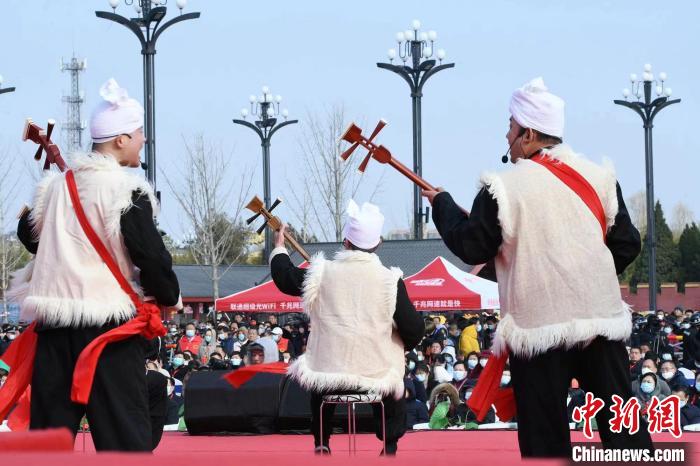 圖為陜北說書展演。　梁照曾 攝