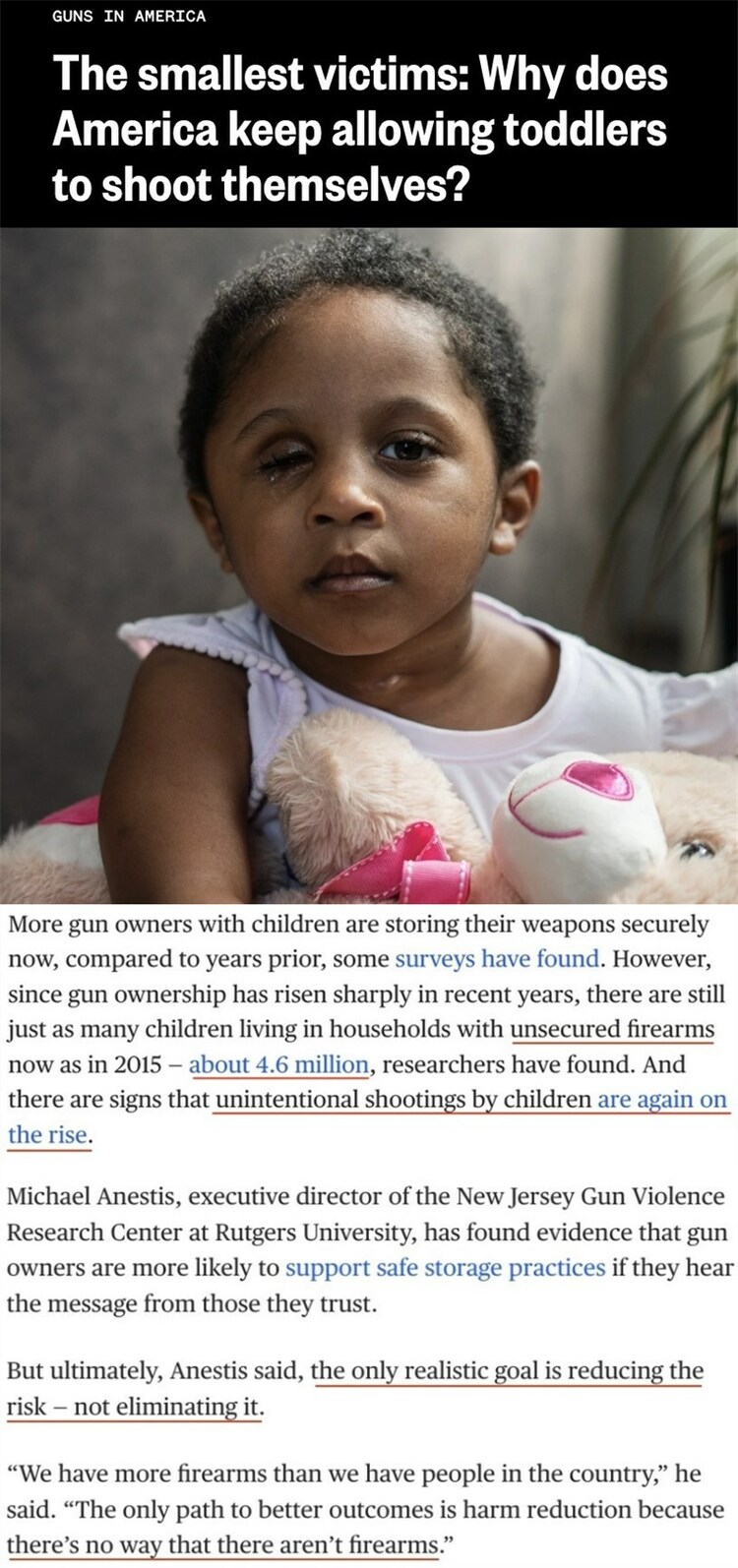 槍支暴力:美國無法克服的“公共衛(wèi)生危機”