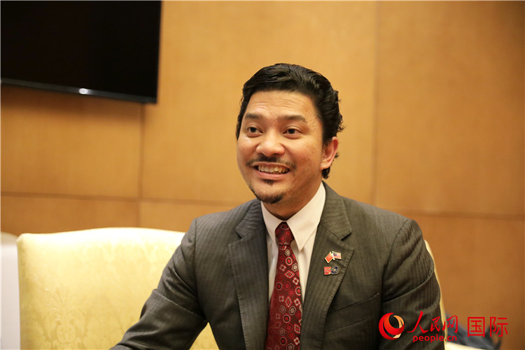 馬來西亞駐華大使館教育參贊沙烈胡丁在2024中國-東盟教育交流周期間接受人民網(wǎng)專訪。人民網(wǎng) 王婧攝