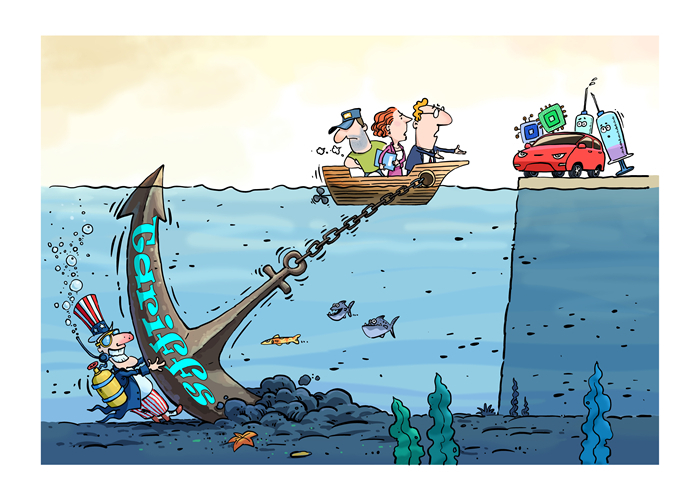 漫畫作者：馬宏亮（人民網(wǎng)版權(quán)圖片，未經(jīng)授權(quán)請勿轉(zhuǎn)載。）