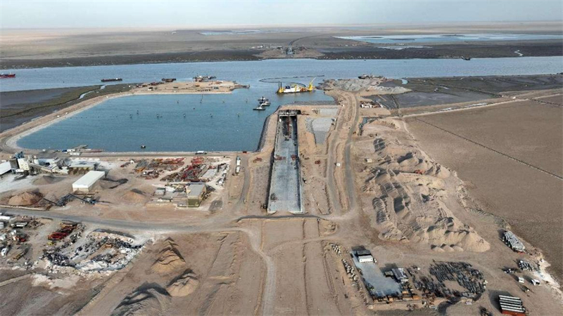 施工現(xiàn)場(chǎng)一景。中交天津航道局有限公司供圖