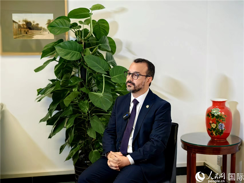 巴西文化部副部長卡西修斯·羅薩接受人民網(wǎng)專訪。人民網(wǎng)記者 符園園攝