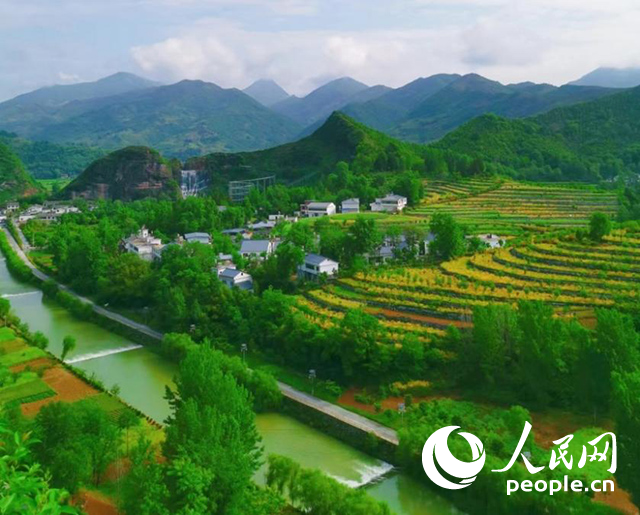 陜西商洛漫川關(guān)鎮(zhèn)民宿群。人民網(wǎng) 王麗攝