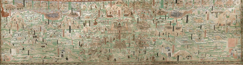 莫高窟第61窟五臺(tái)山圖。