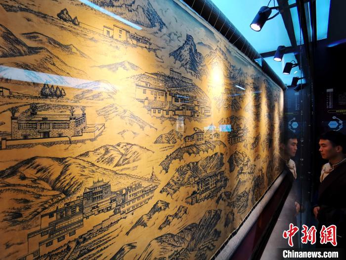 圖為歷代藏醫(yī)藥學(xué)教育機(jī)構(gòu)展示?！?zhí)砀?攝