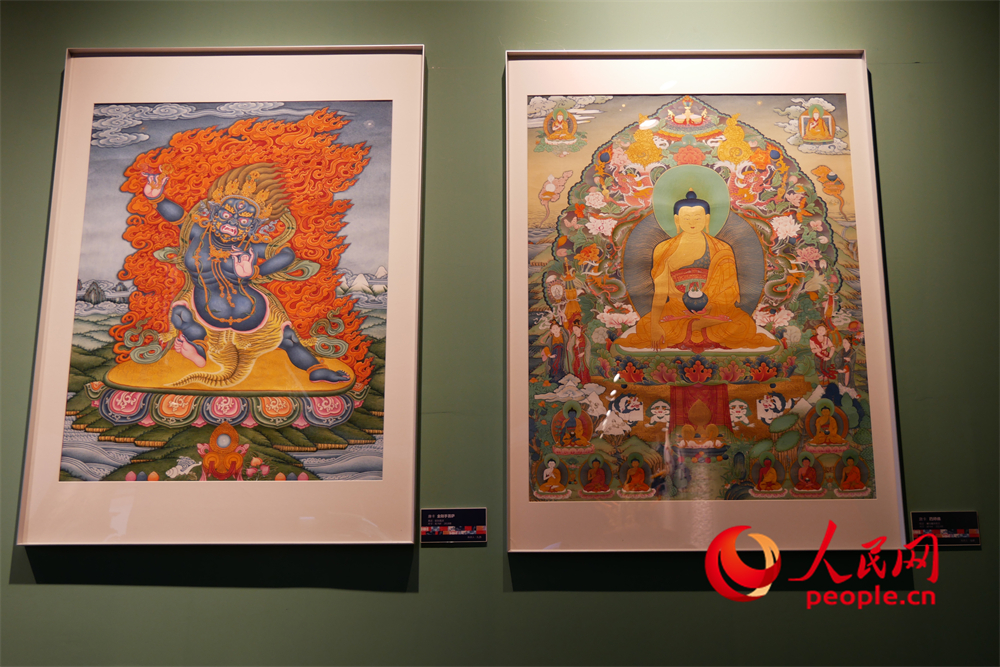 唐卡藝術(shù)作品。人民網(wǎng) 韋衍行攝
