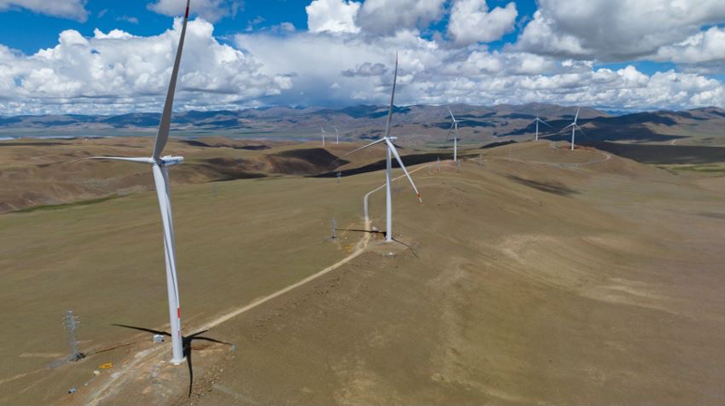 西藏措美哲古風(fēng)電場。受訪者供圖
